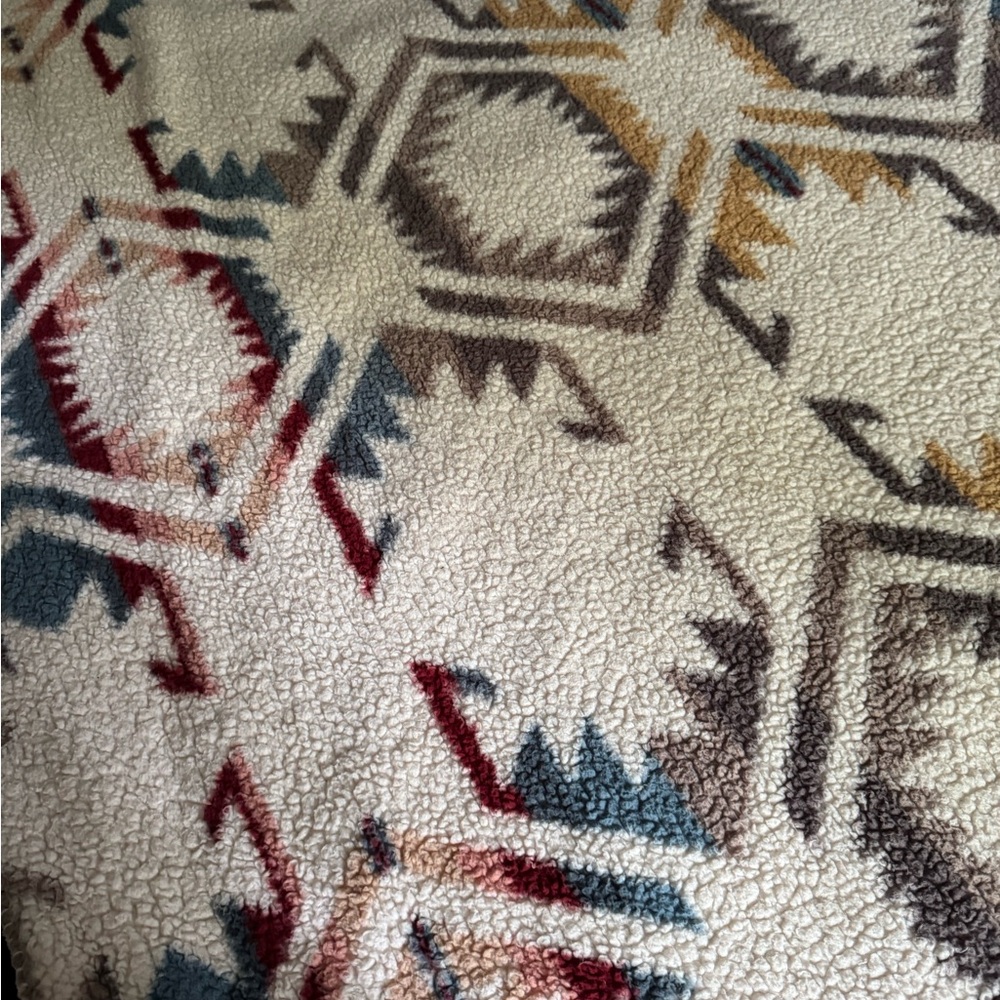 Geometric Pattern Sherpa Blanket